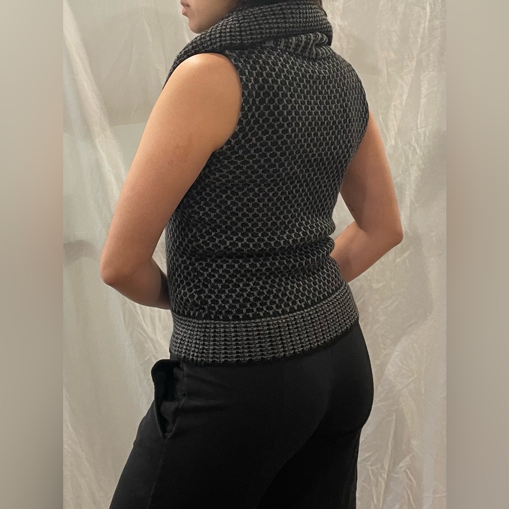 Vintage 90s Cowl Neck Tank Sweater / SZ S